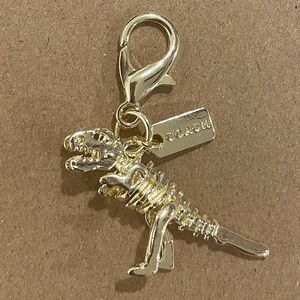 Coach Gold T-Rex Skeleton Charm with Lobster Clasp